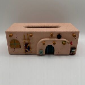 Vintage Southwest style artisan tissue holder